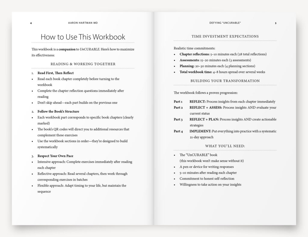 Workbook interior pages